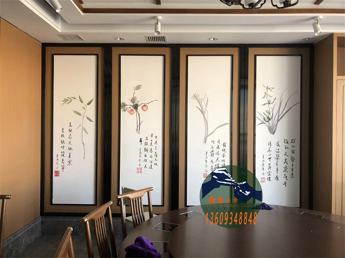 敦煌六尊火锅新中式壁画 