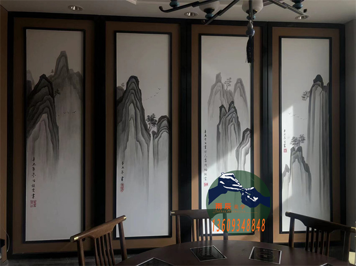 敦煌六尊火锅新中式壁画